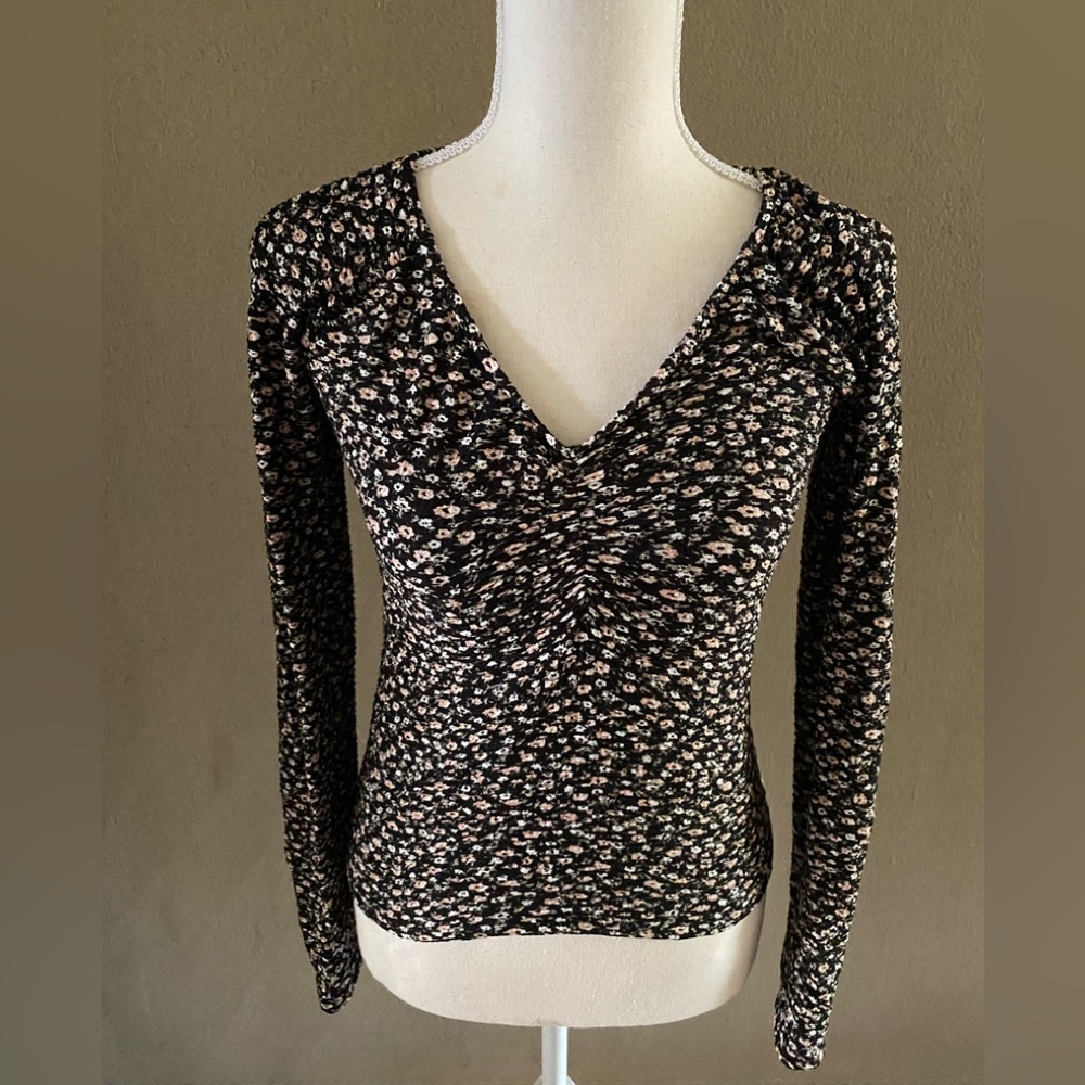 Hollister Floral Thermal Knit Top